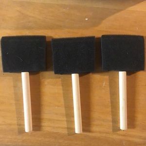 Foam paint brushes